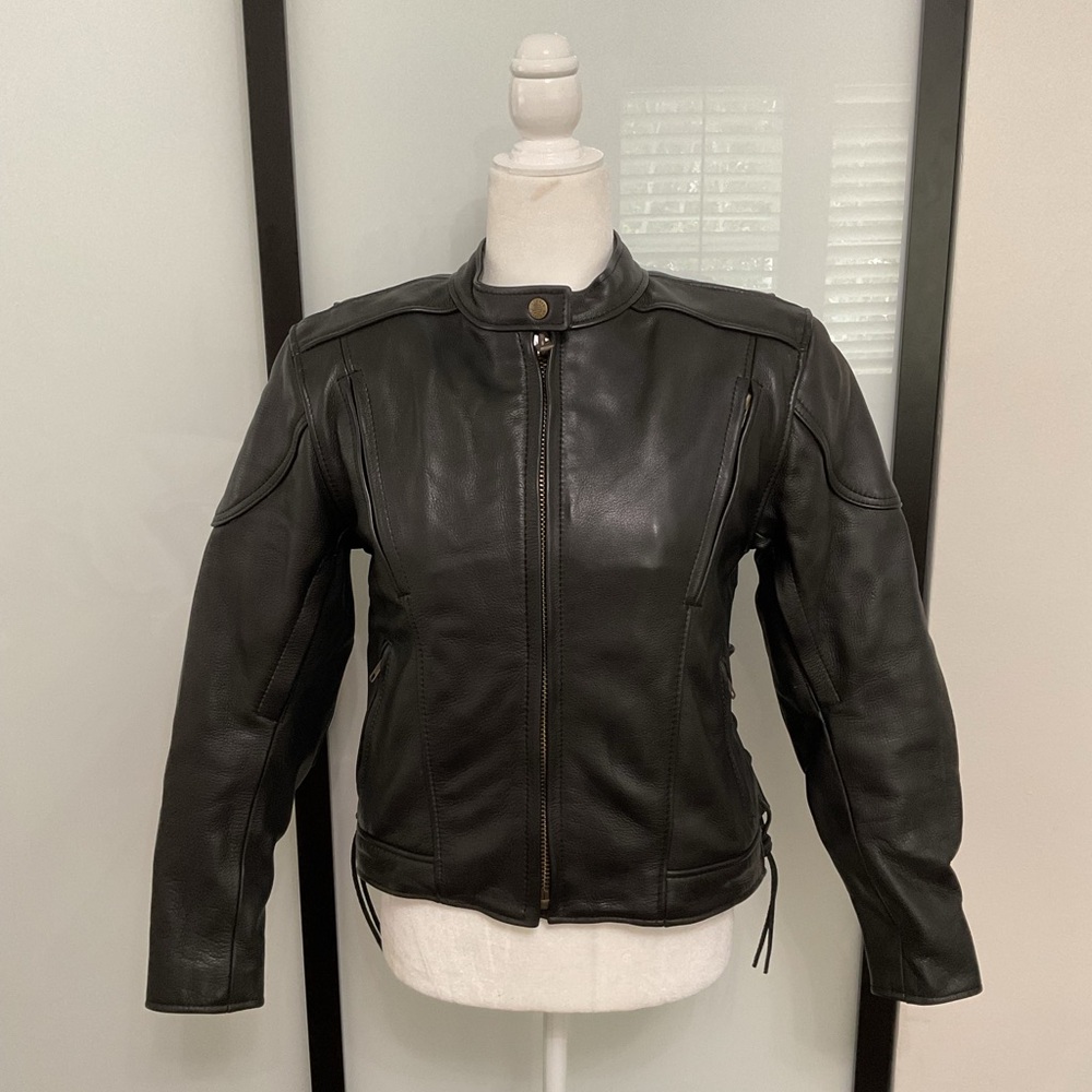 Fox Creek Leather Lined Women’s Summer Motorcycle Jacket